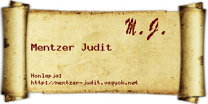 Mentzer Judit névjegykártya